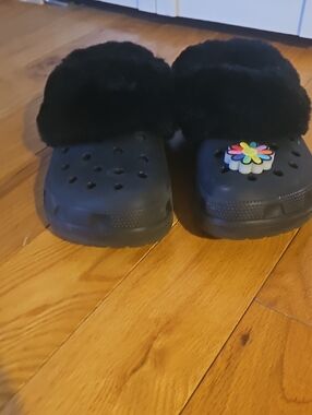 Crocs Lined With Faux Fur Black